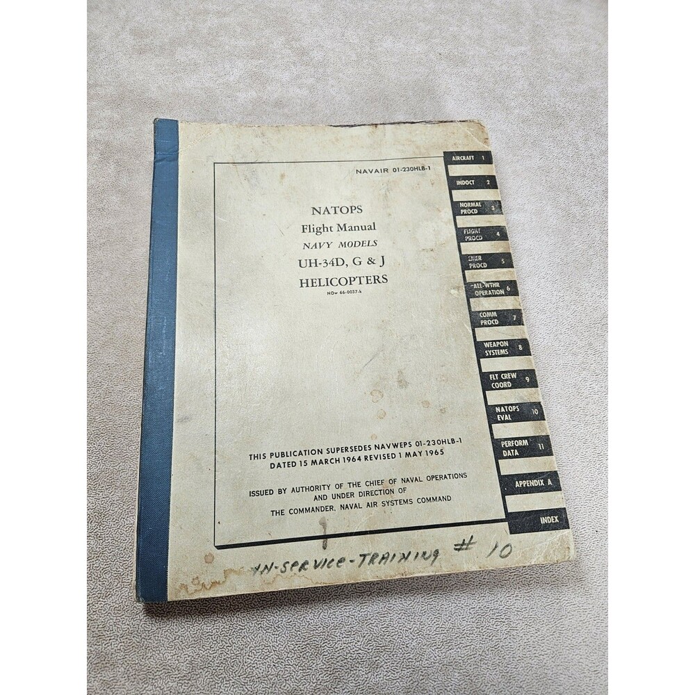 TOPS Flight Manual Navy Models UH-34D, G & J Helicopters Revised 1 May 1965